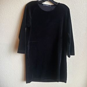 Gundrum Sjoden Black Velour Dress Cotton Size XS